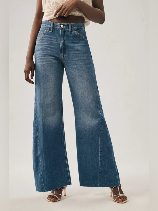 Frame Denim Denim - FRAME Le Baggy Palazzo Jeans in Seafarer, Size 26